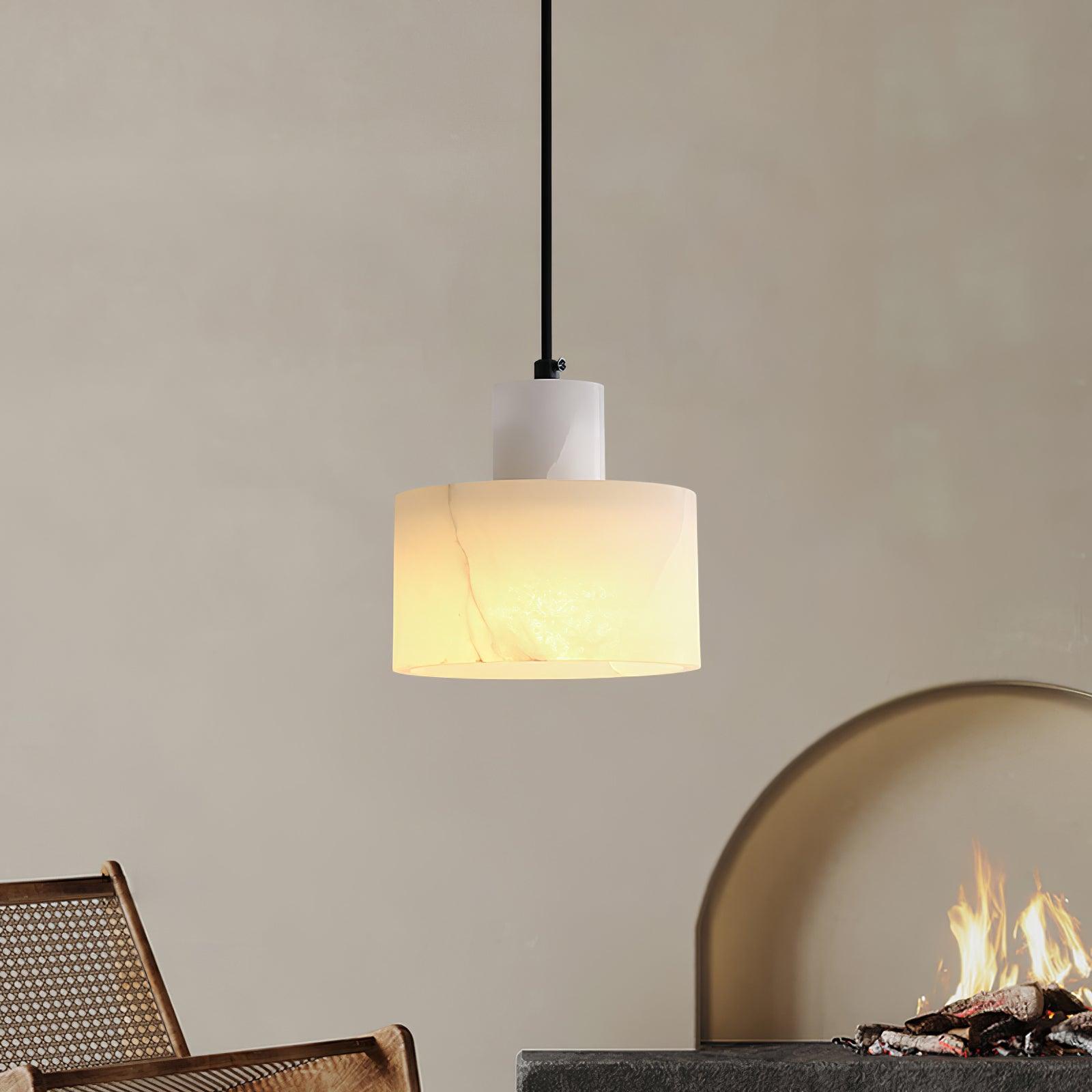 Alabaster  Pendant Lgiht Dual Cylindrical | Fioriscas