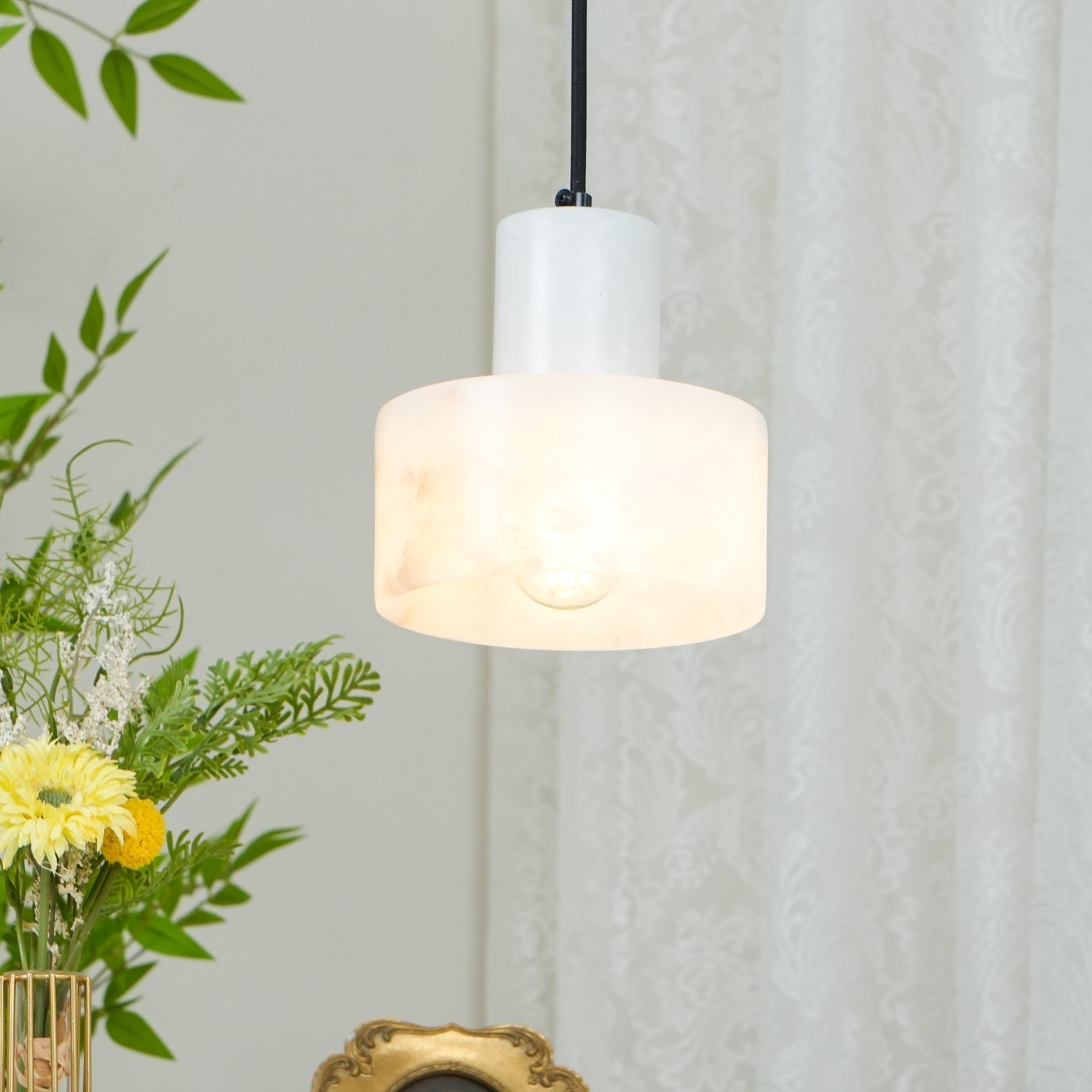 Alabaster  Pendant Lgiht Dual Cylindrical | Fioriscas