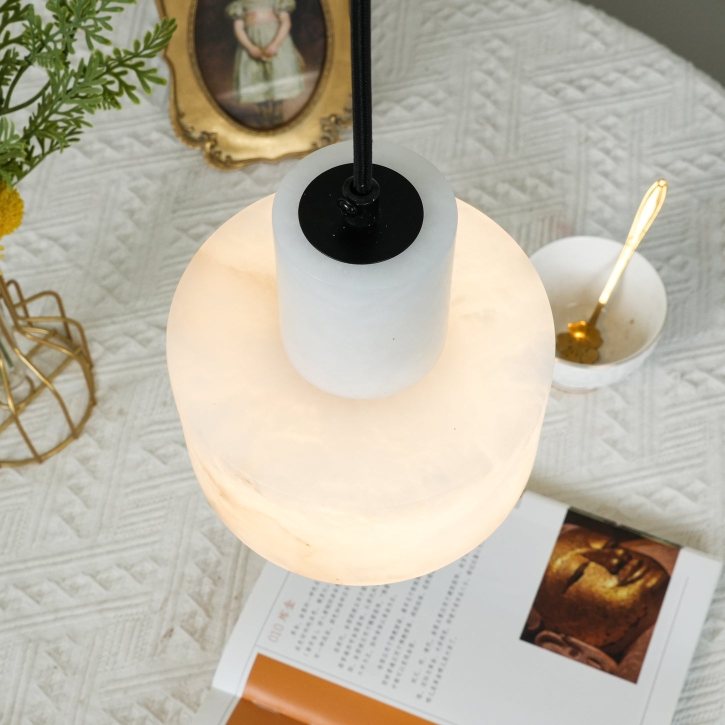 Alabaster  Pendant Lgiht Dual Cylindrical | Fioriscas