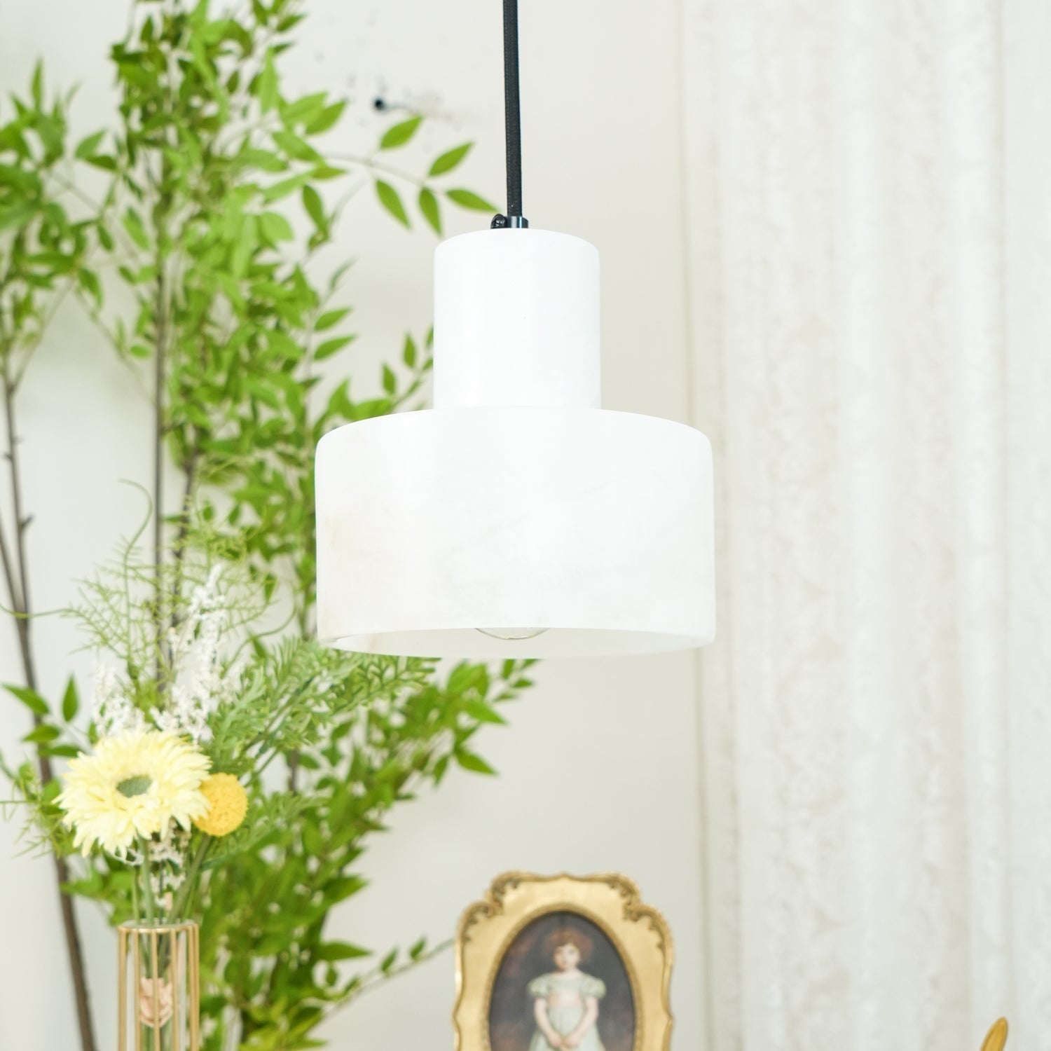 Alabaster  Pendant Lgiht Dual Cylindrical | Fioriscas