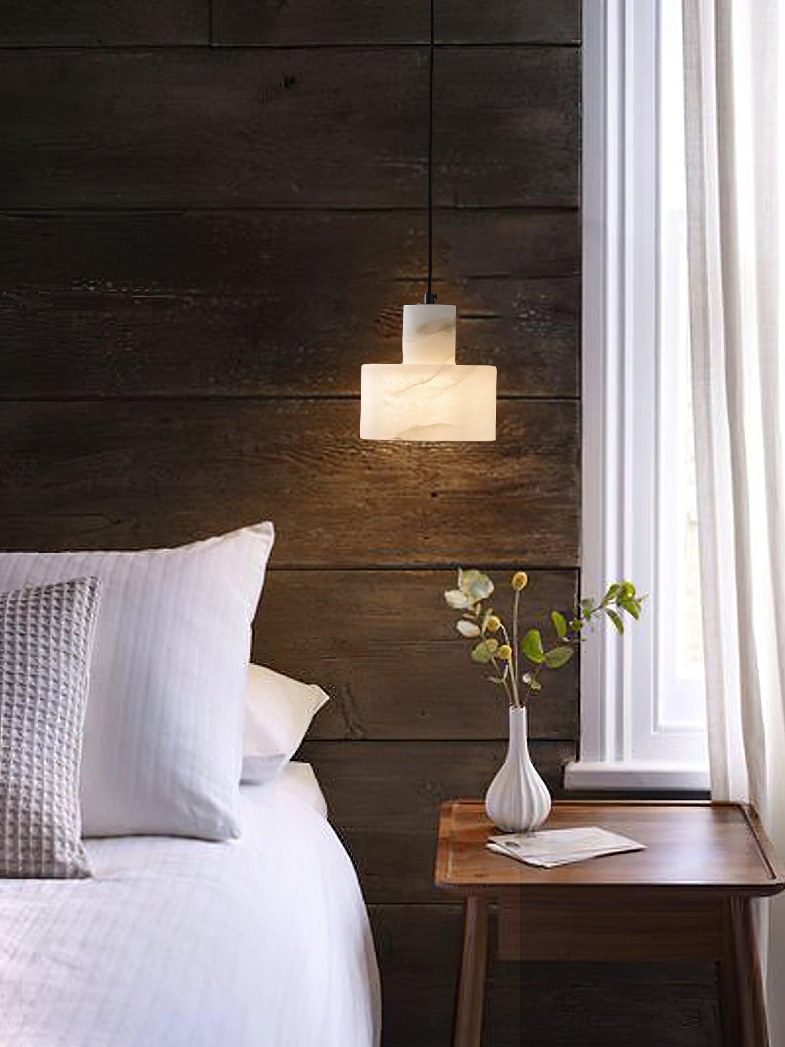 Alabaster  Pendant Lgiht Dual Cylindrical | Fioriscas