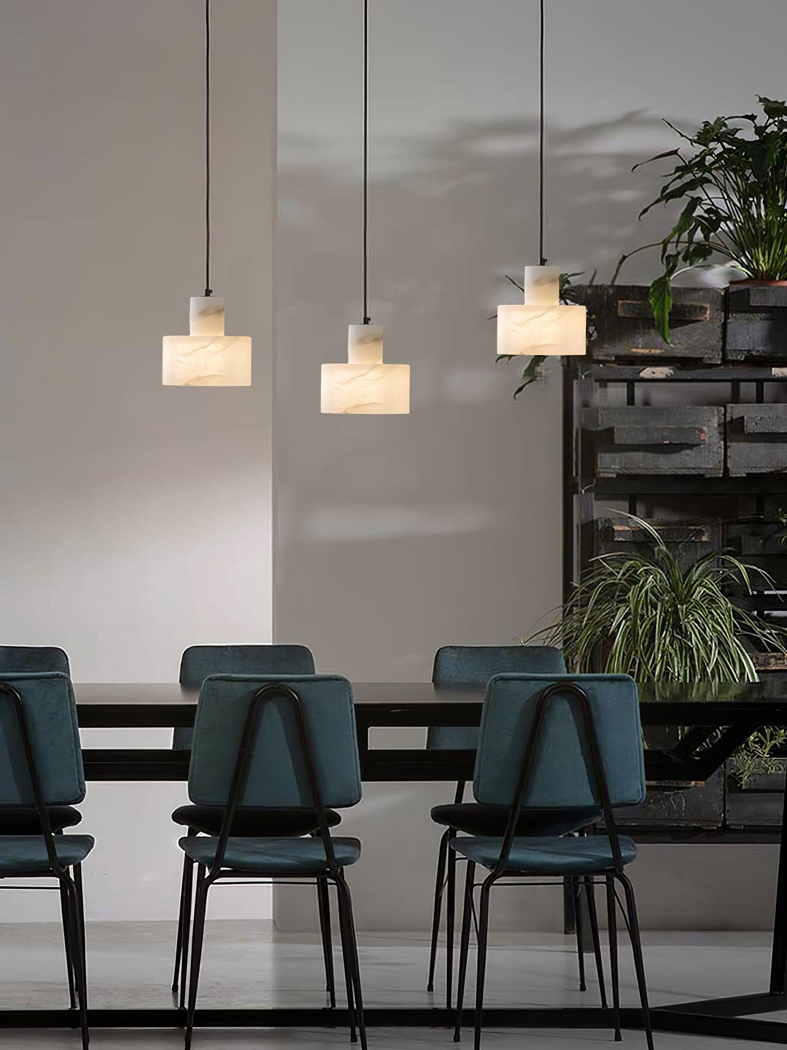 Alabaster  Pendant Lgiht Dual Cylindrical | Fioriscas