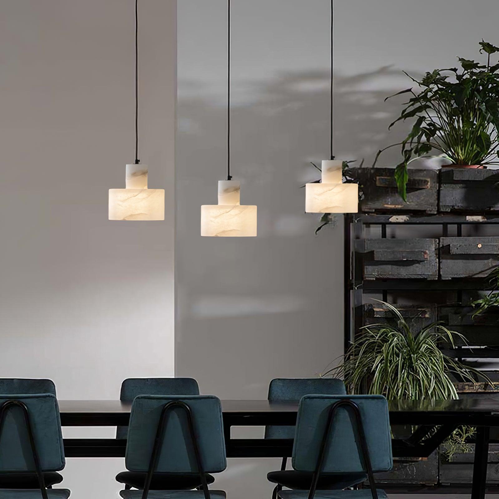 Alabaster  Pendant Lgiht Dual Cylindrical | Fioriscas