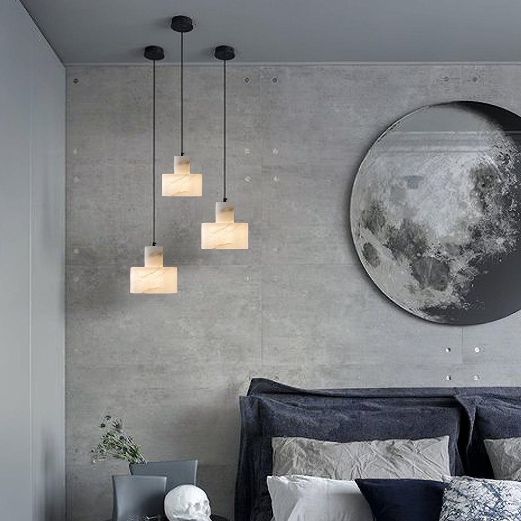 Alabaster  Pendant Lgiht Dual Cylindrical | Fioriscas
