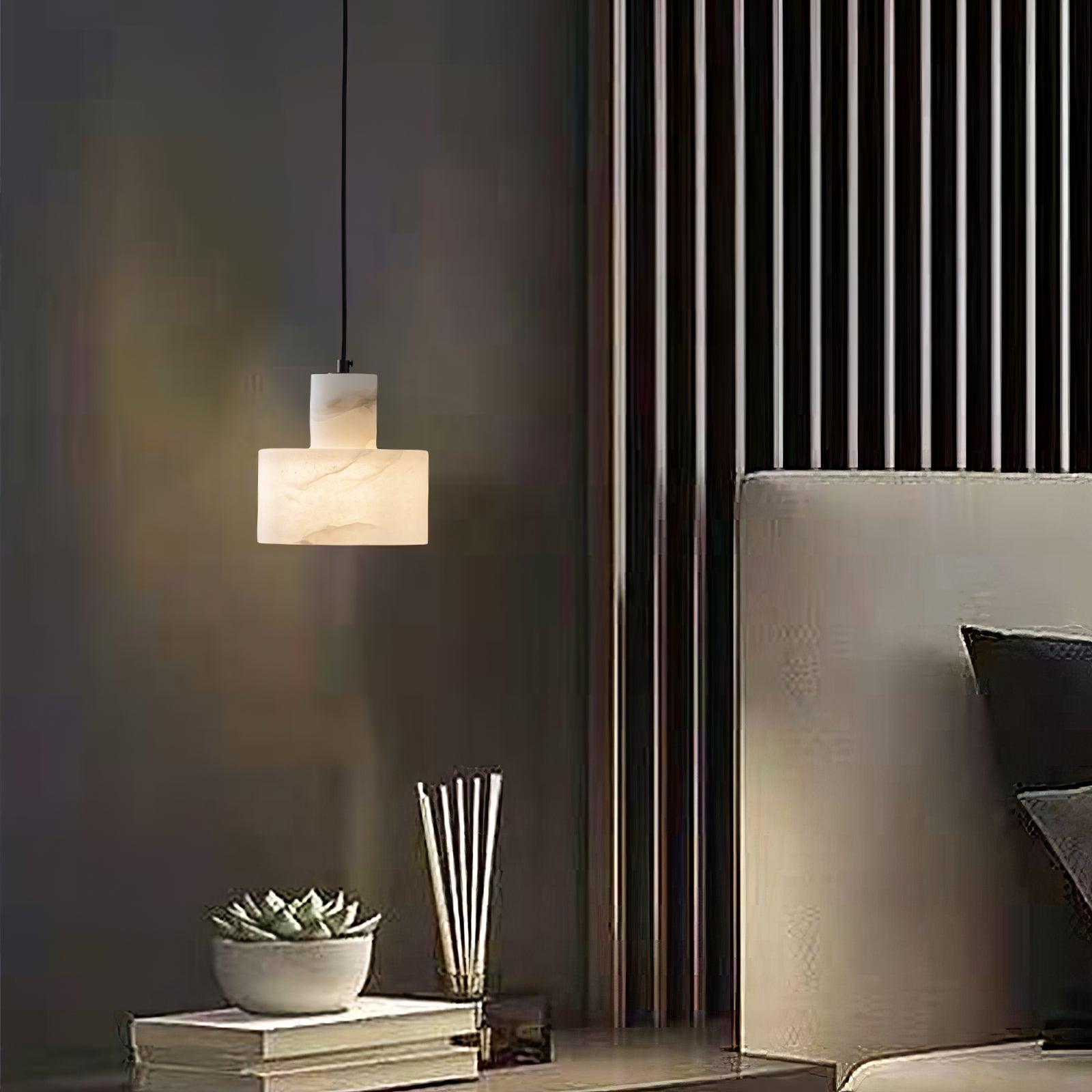 Alabaster  Pendant Lgiht Dual Cylindrical | Fioriscas