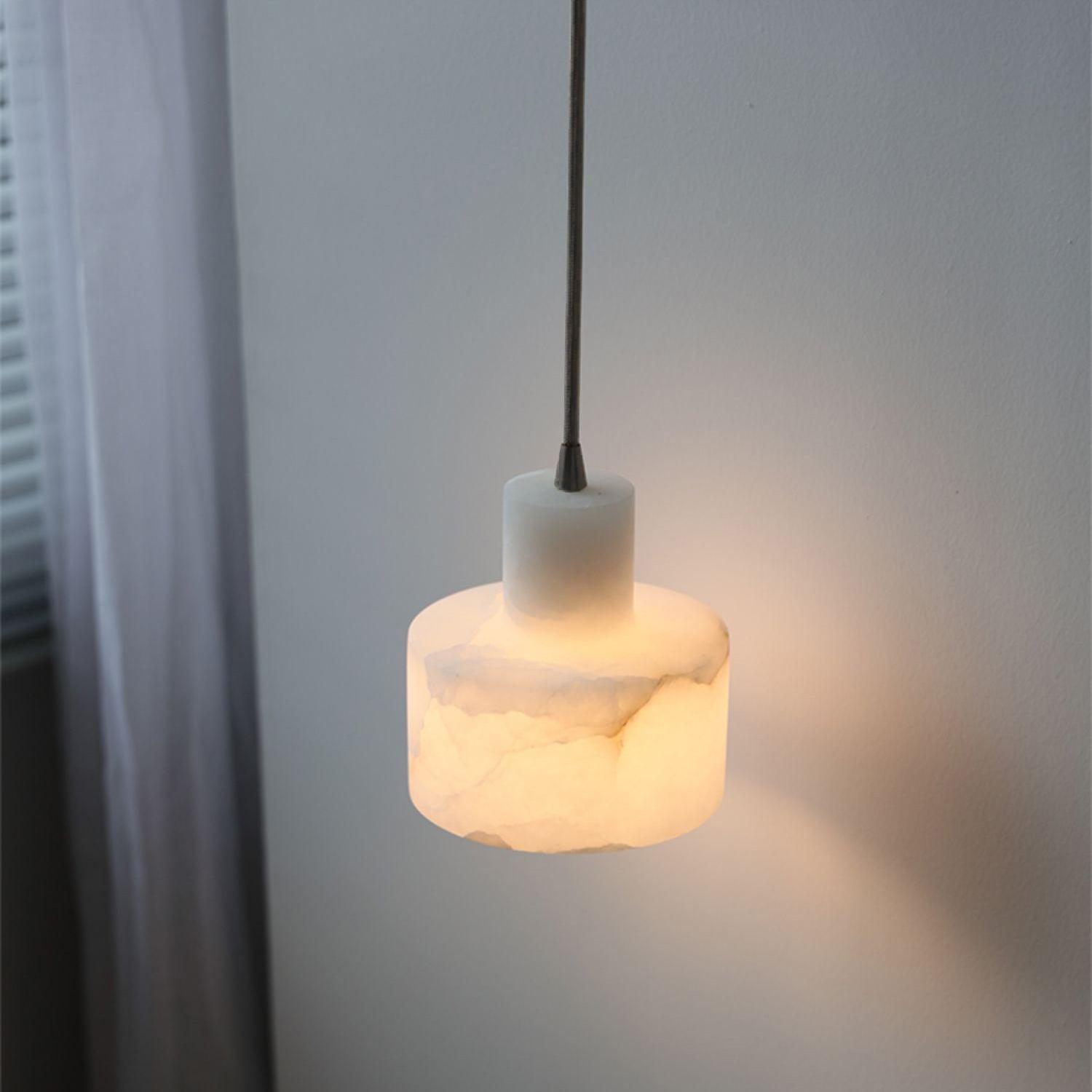 Alabaster  Pendant Lgiht Dual Cylindrical | Fioriscas