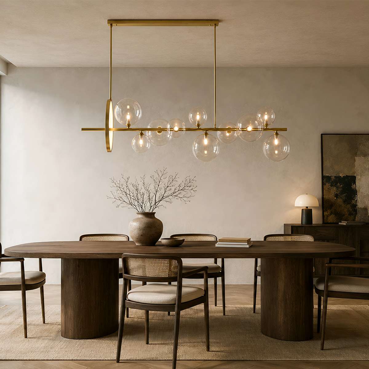 NovaLume Orbit LED Chandelier for Modern Living and Dining Rooms