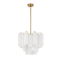 Lustra Murano Chandelier Glass Tube Layered Amber | Fioriscas