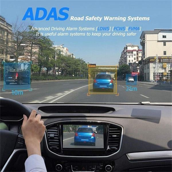 Dual Front and Rear Dash Cam, Full HD 1080p with Parking Monitor