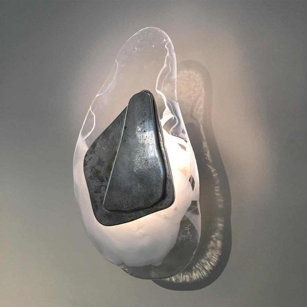 Beatrice Artistic Black Glass Wall Lamp | Fioriscas