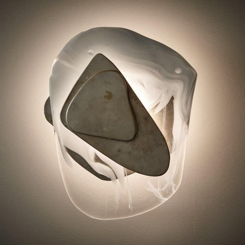 Beatrice Artistic Black Glass Wall Lamp | Fioriscas