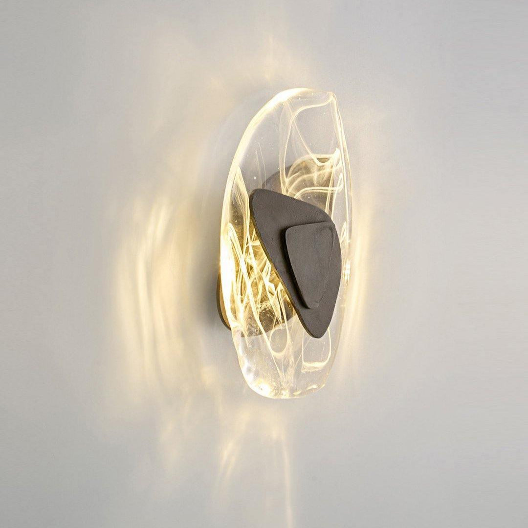 Beatrice Artistic Black Glass Wall Lamp | Fioriscas