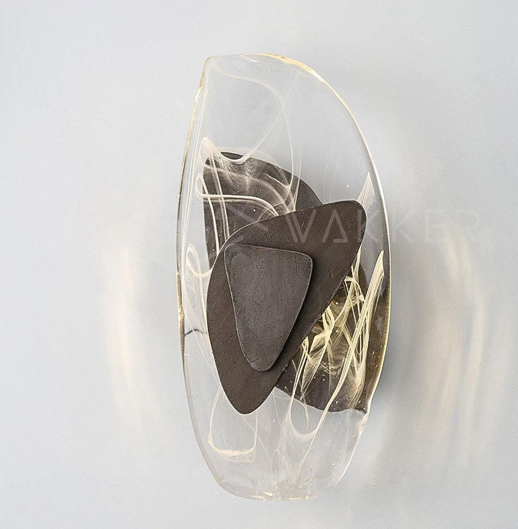 Beatrice Artistic Black Glass Wall Lamp | Fioriscas