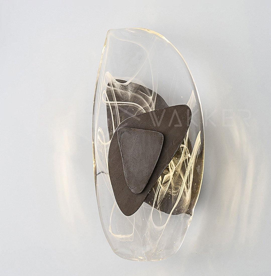 Beatrice Artistic Black Glass Wall Lamp | Fioriscas