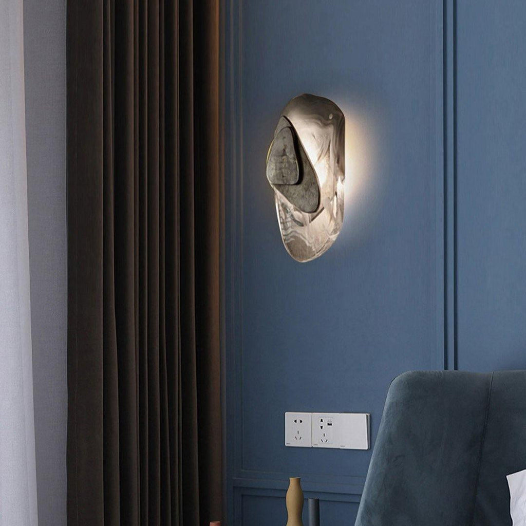 Beatrice Artistic Black Glass Wall Lamp | Fioriscas