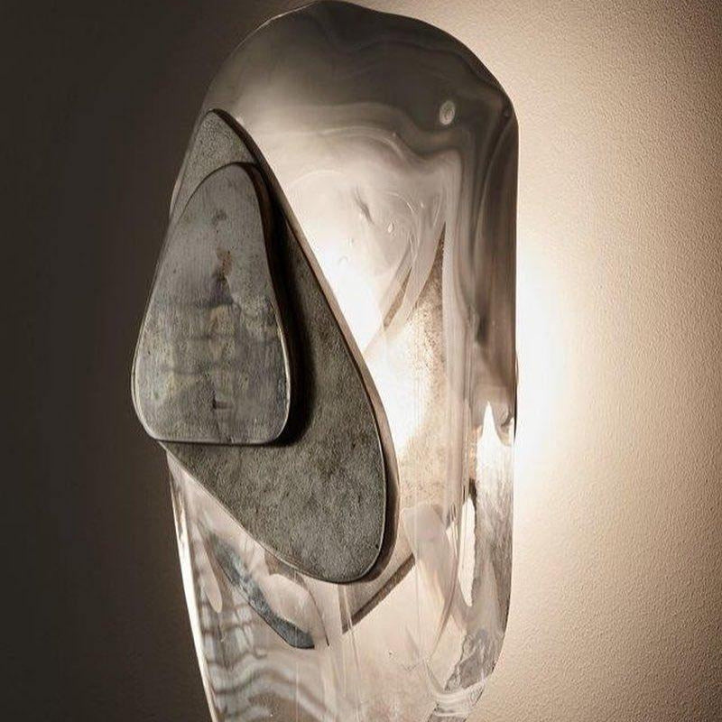 Beatrice Artistic Black Glass Wall Lamp | Fioriscas