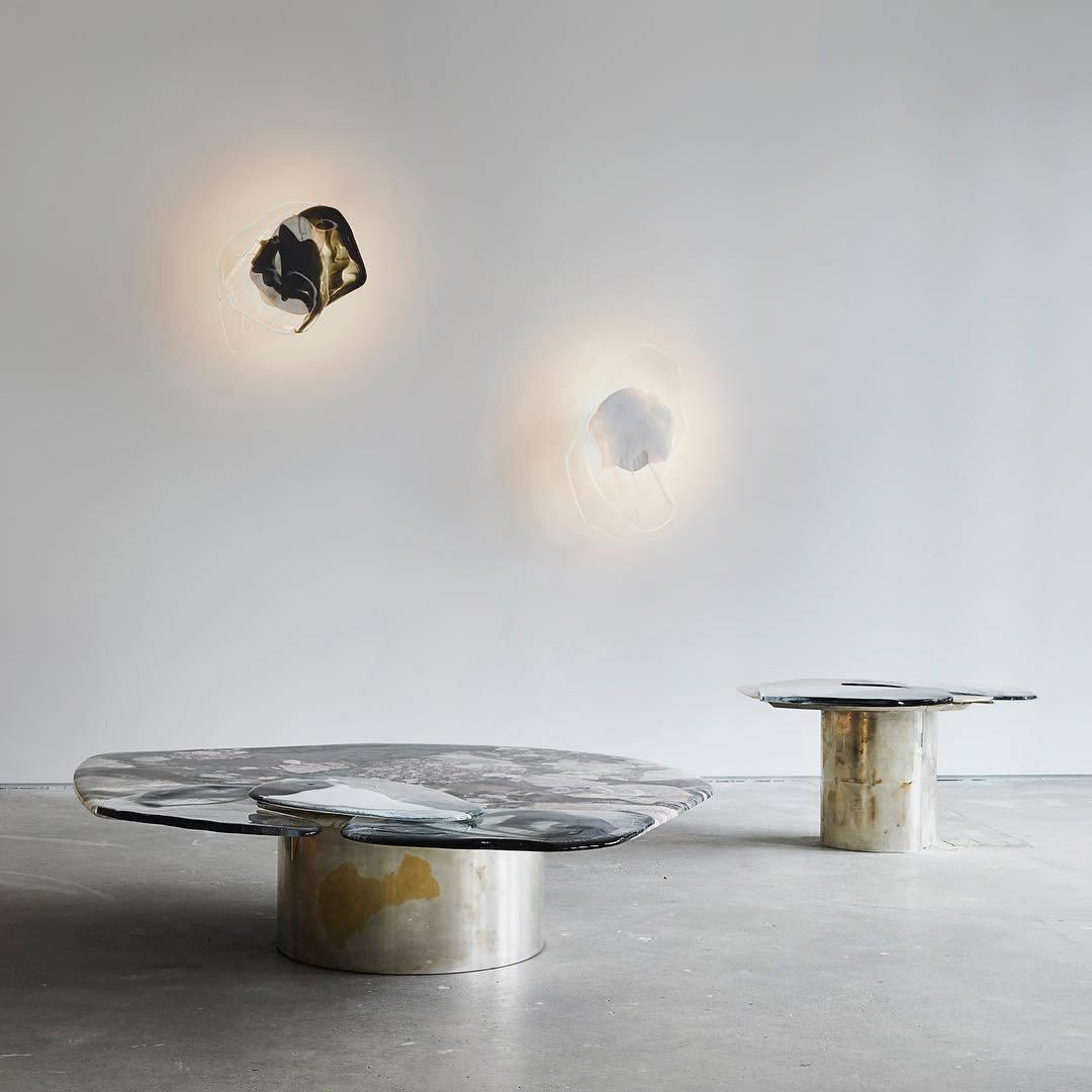 Beatrice Artistic Black Glass Wall Lamp | Fioriscas