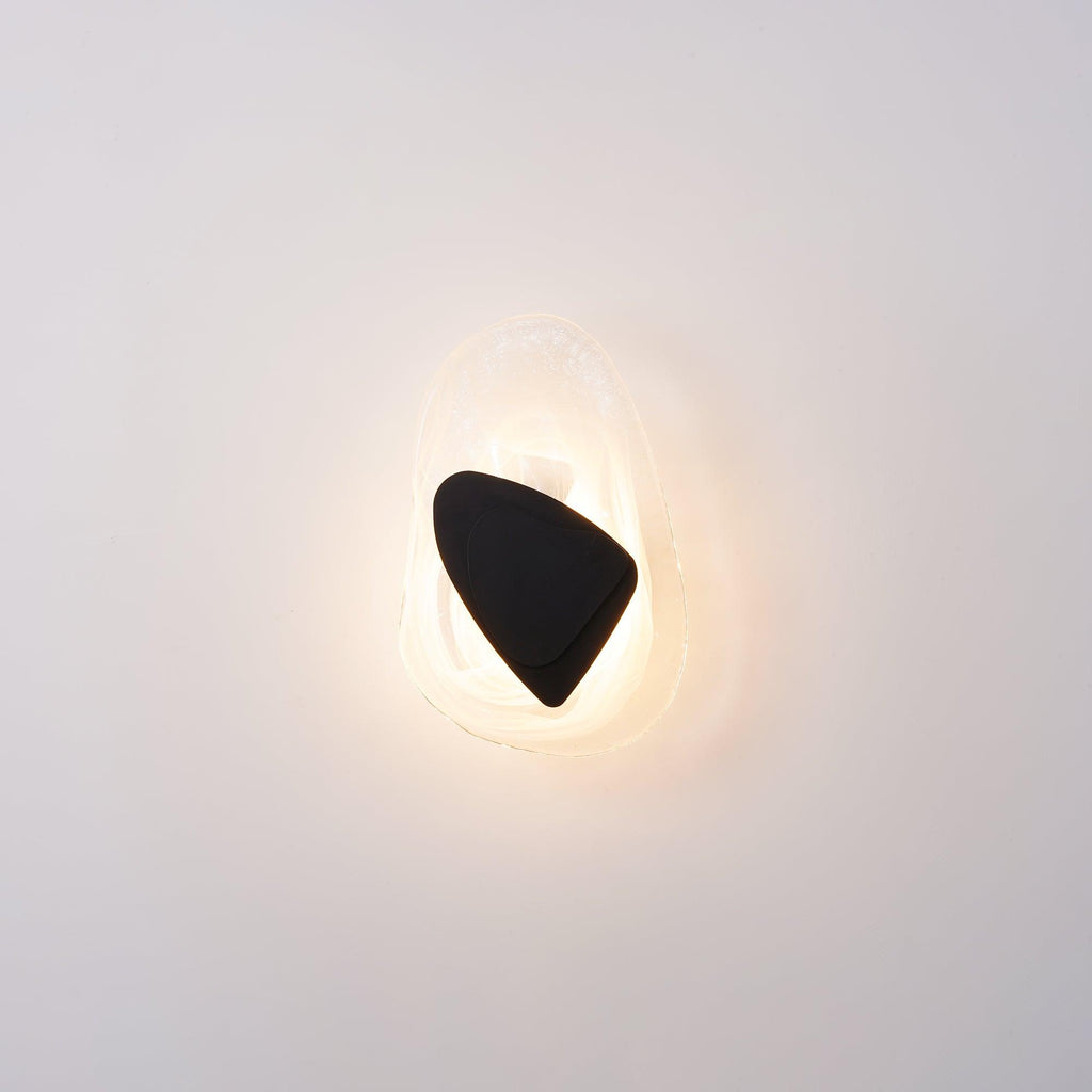 Beatrice Artistic Black Glass Wall Lamp | Fioriscas