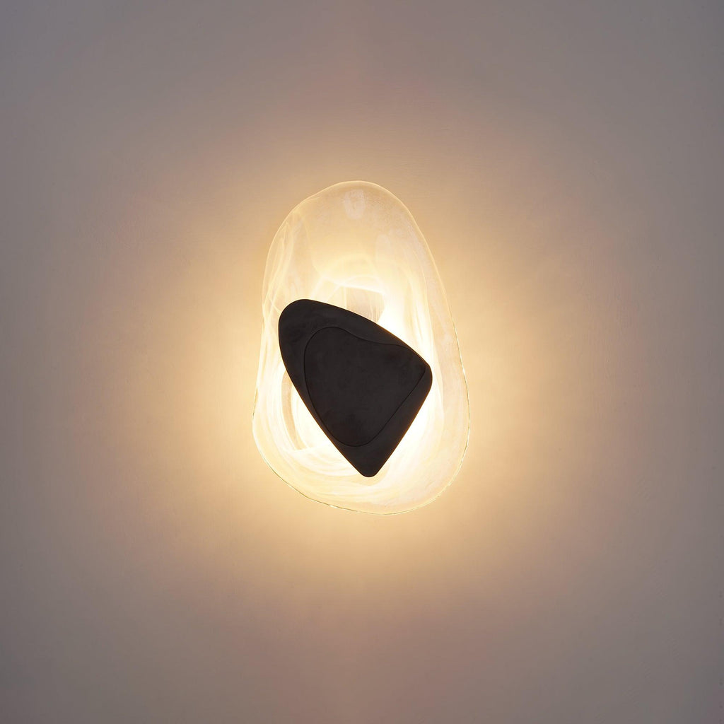 Beatrice Artistic Black Glass Wall Lamp | Fioriscas
