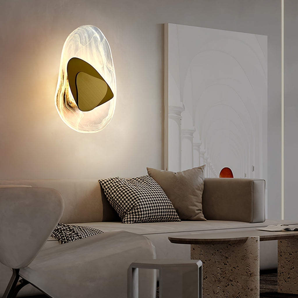 Beatrice Artistic Black Glass Wall Lamp | Fioriscas