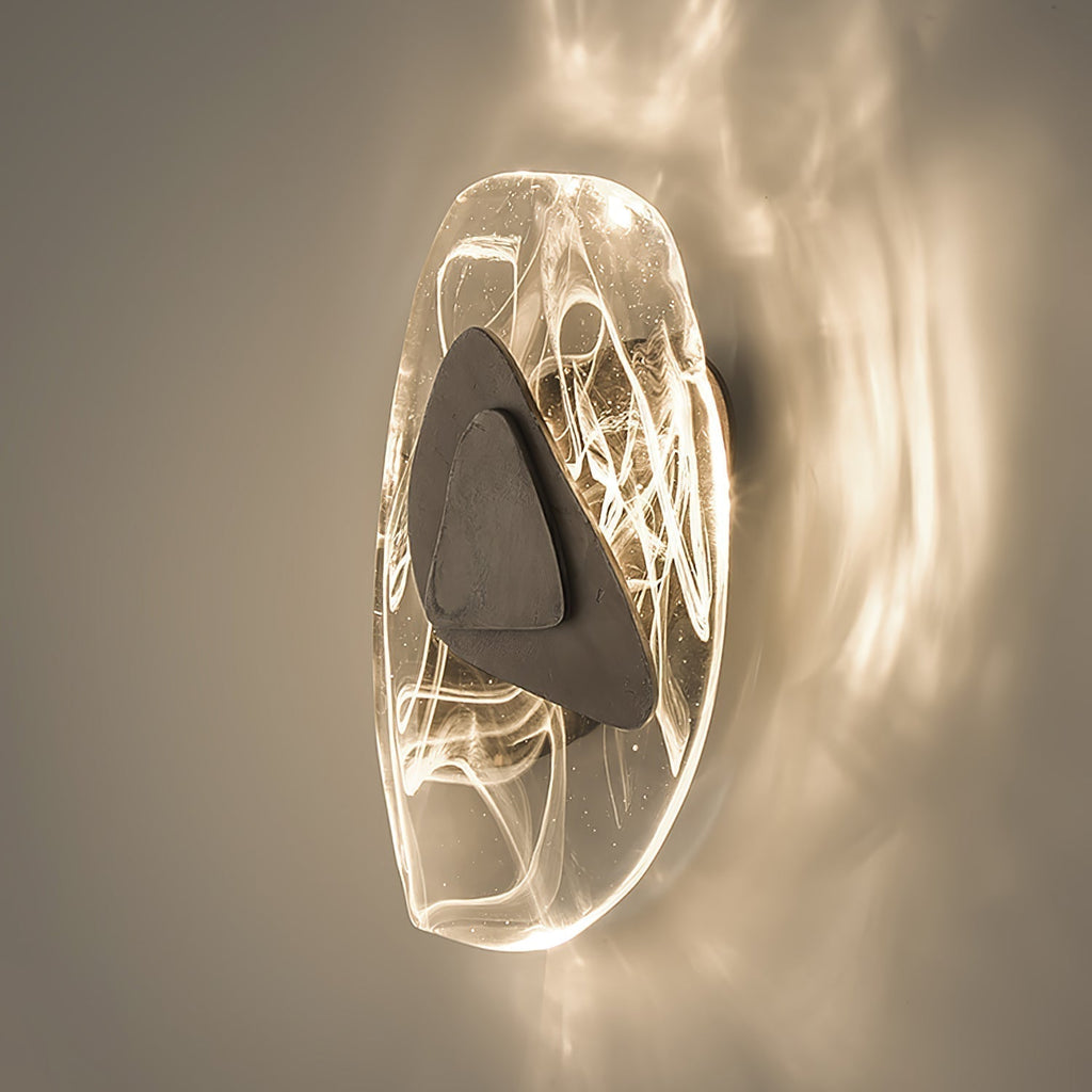 Beatrice Artistic Black Glass Wall Lamp | Fioriscas