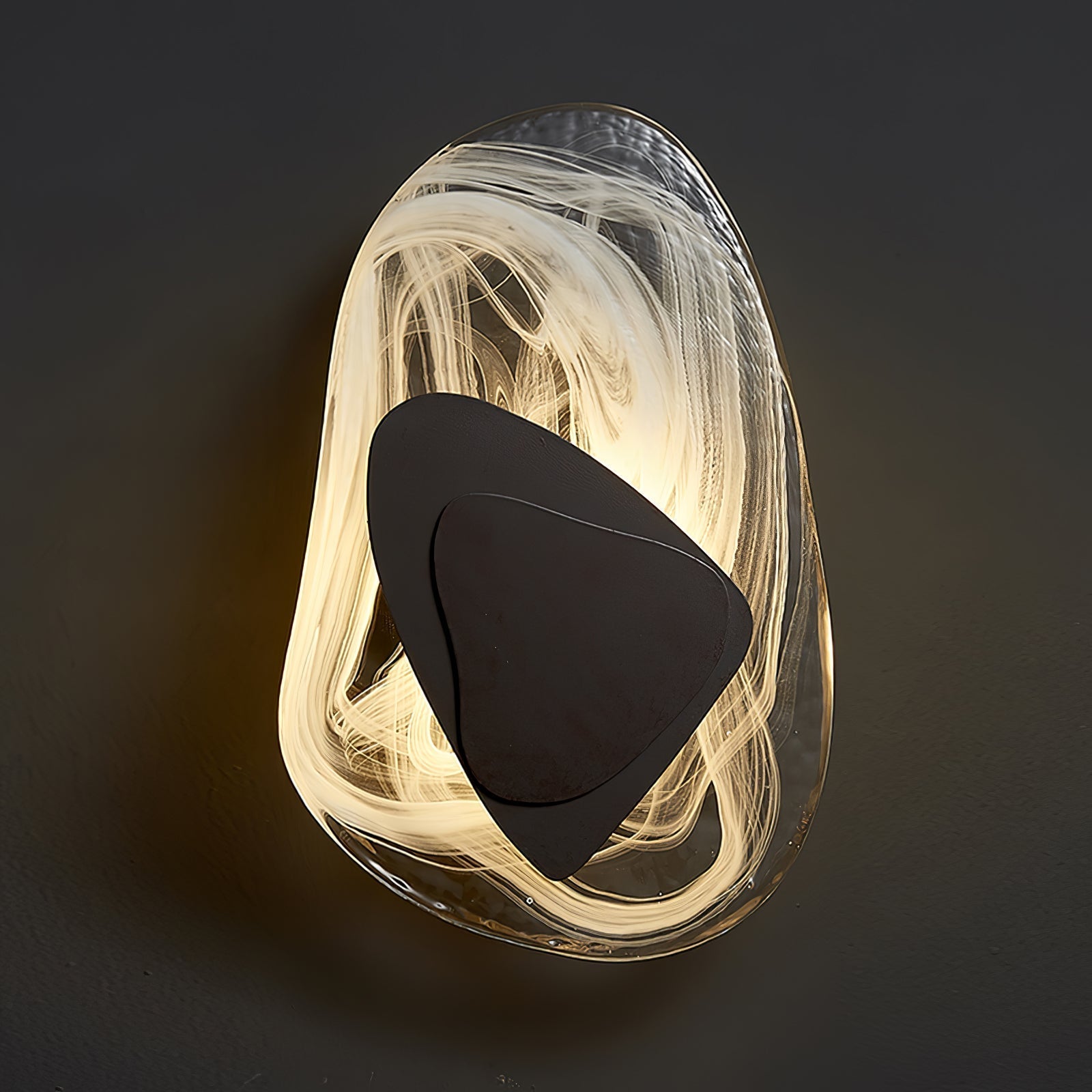 Beatrice Artistic Black Glass Wall Lamp | Fioriscas