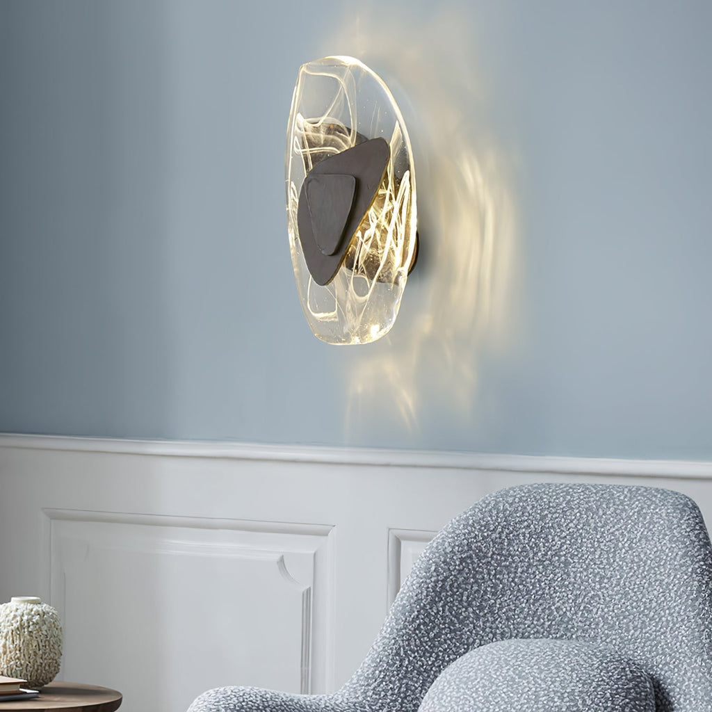 Beatrice Artistic Black Glass Wall Lamp | Fioriscas
