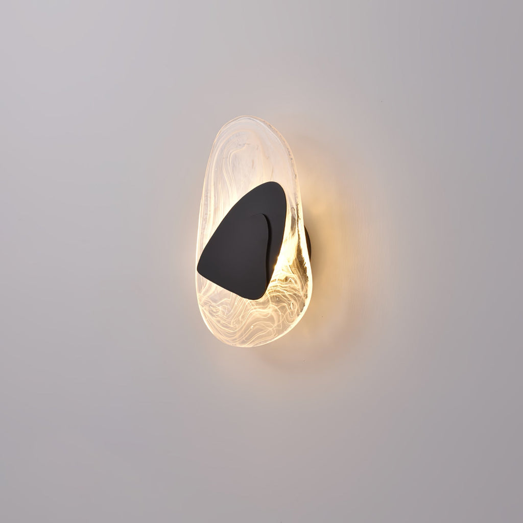Beatrice Artistic Black Glass Wall Lamp | Fioriscas