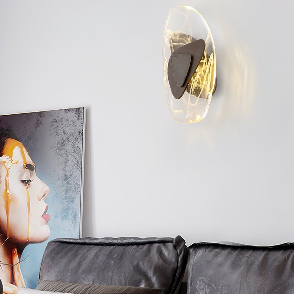 Beatrice Artistic Black Glass Wall Lamp | Fioriscas