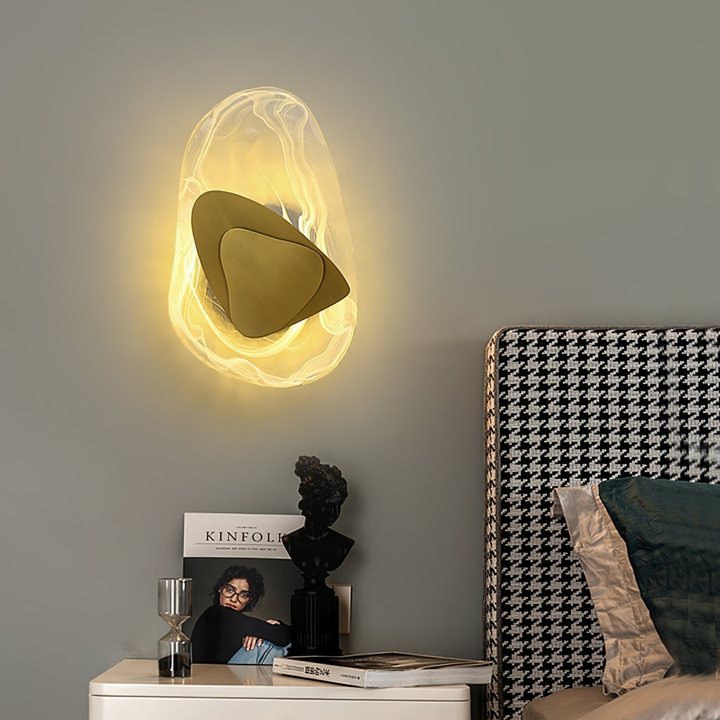Beatrice Artistic Black Glass Wall Lamp | Fioriscas