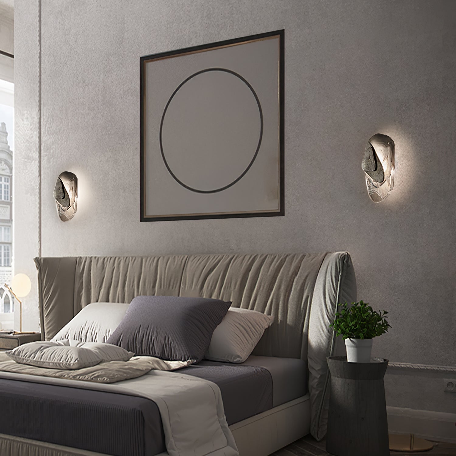 Beatrice Artistic Black Glass Wall Lamp | Fioriscas