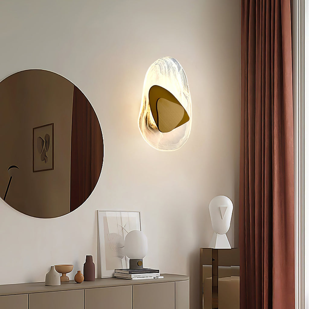 Beatrice Artistic Black Glass Wall Lamp | Fioriscas