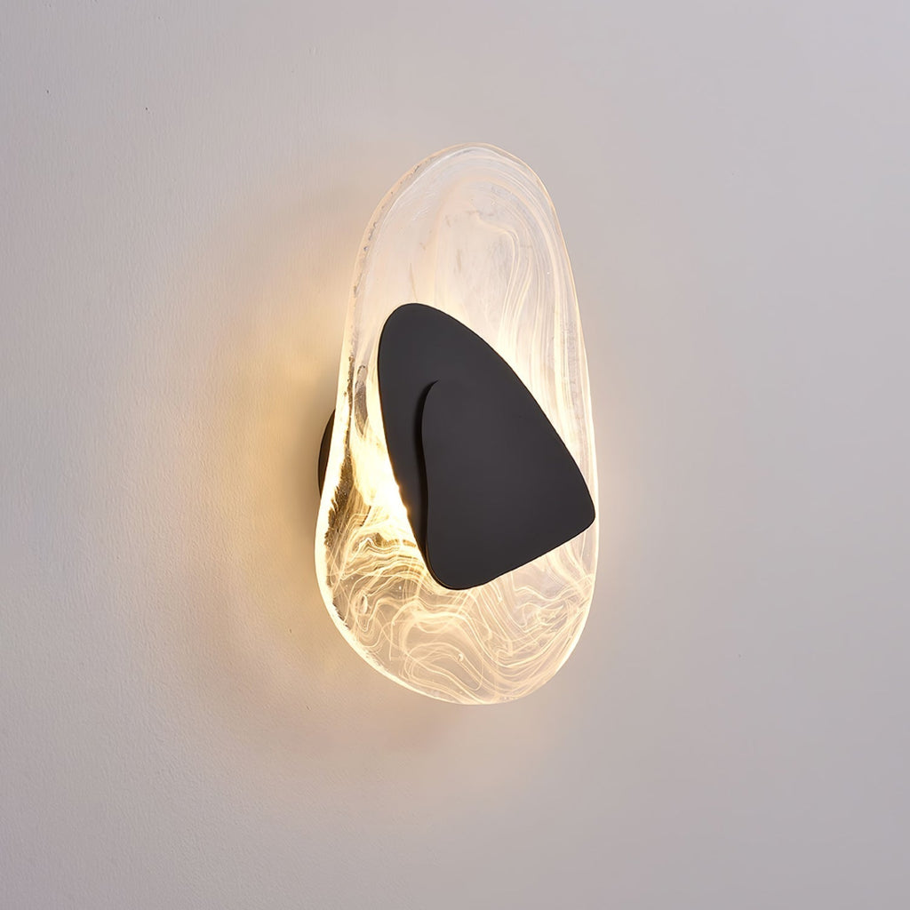 Beatrice Artistic Black Glass Wall Lamp | Fioriscas