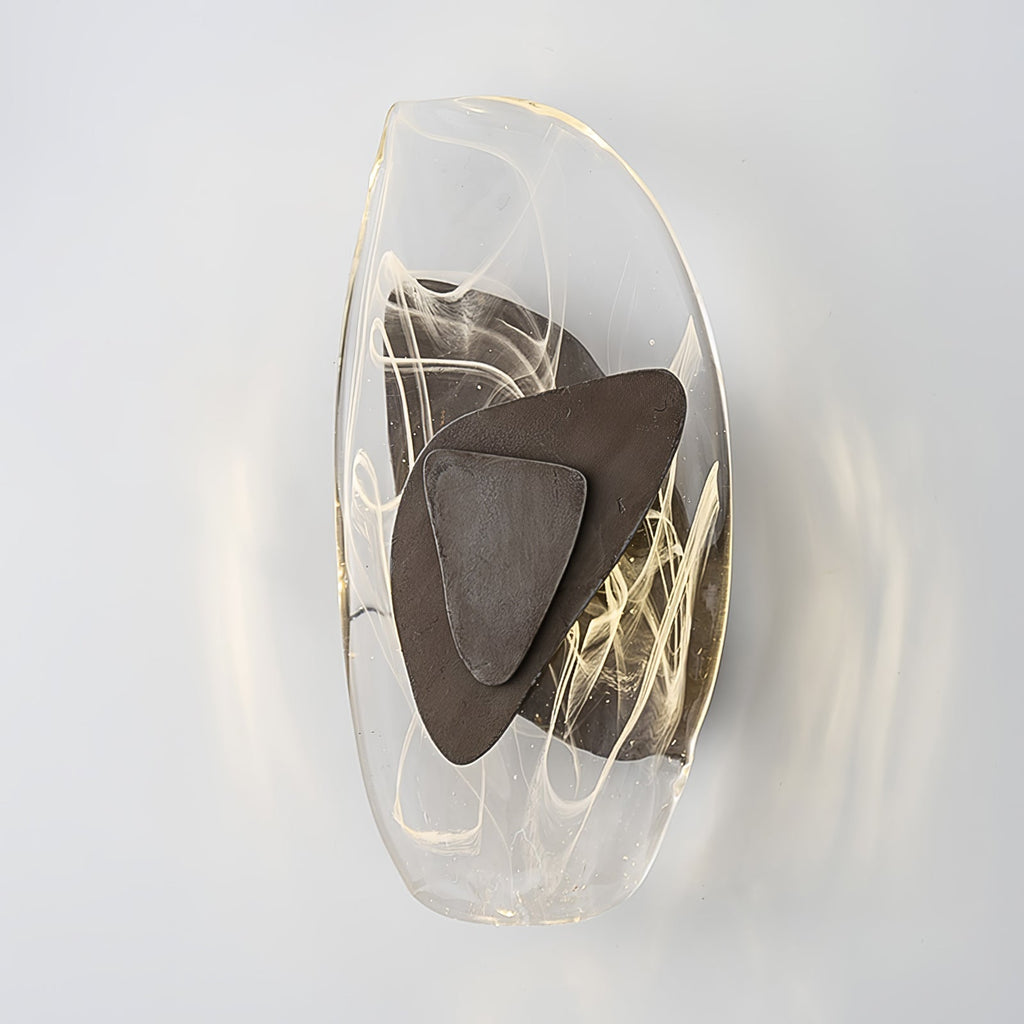 Beatrice Artistic Black Glass Wall Lamp | Fioriscas