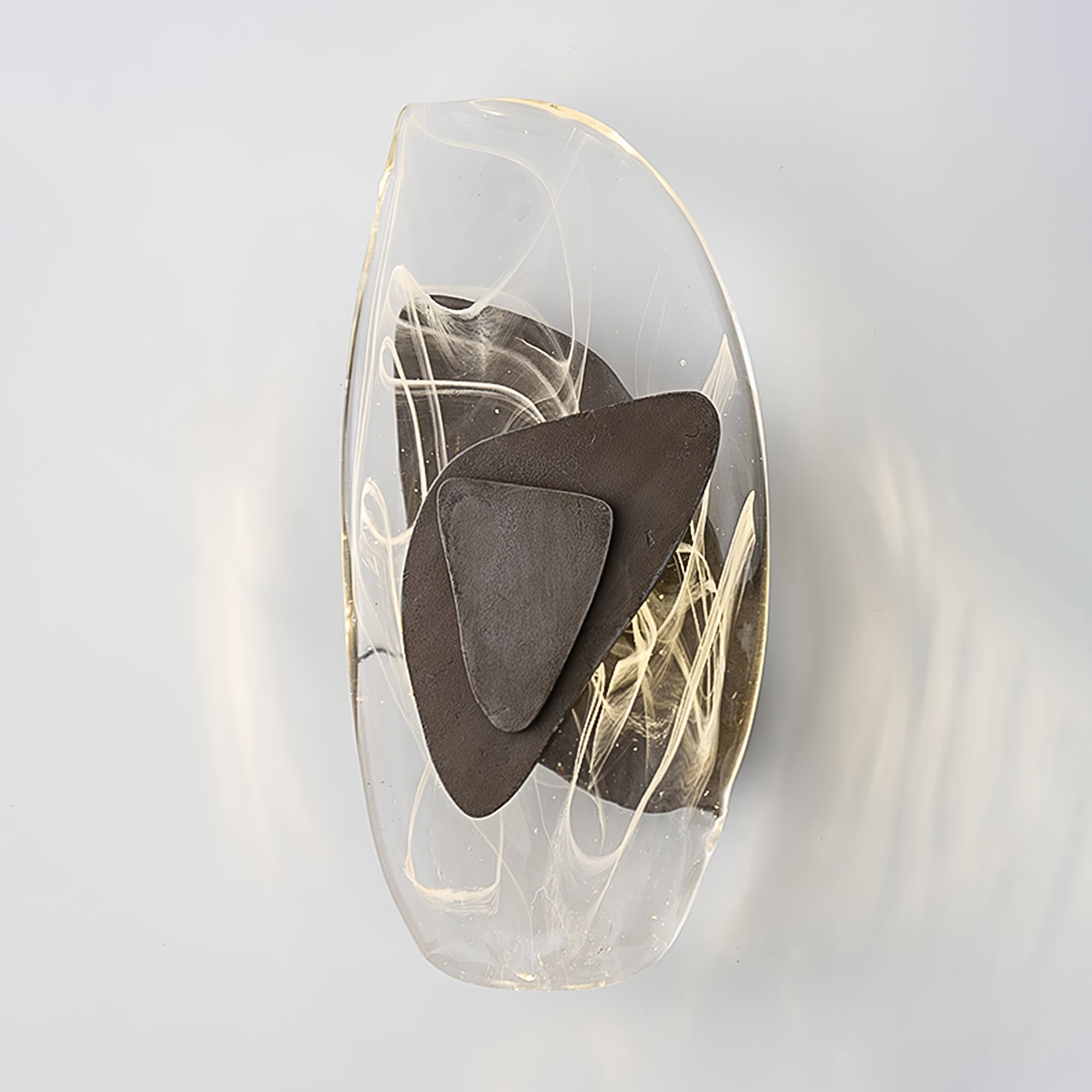 Beatrice Artistic Black Glass Wall Lamp | Fioriscas