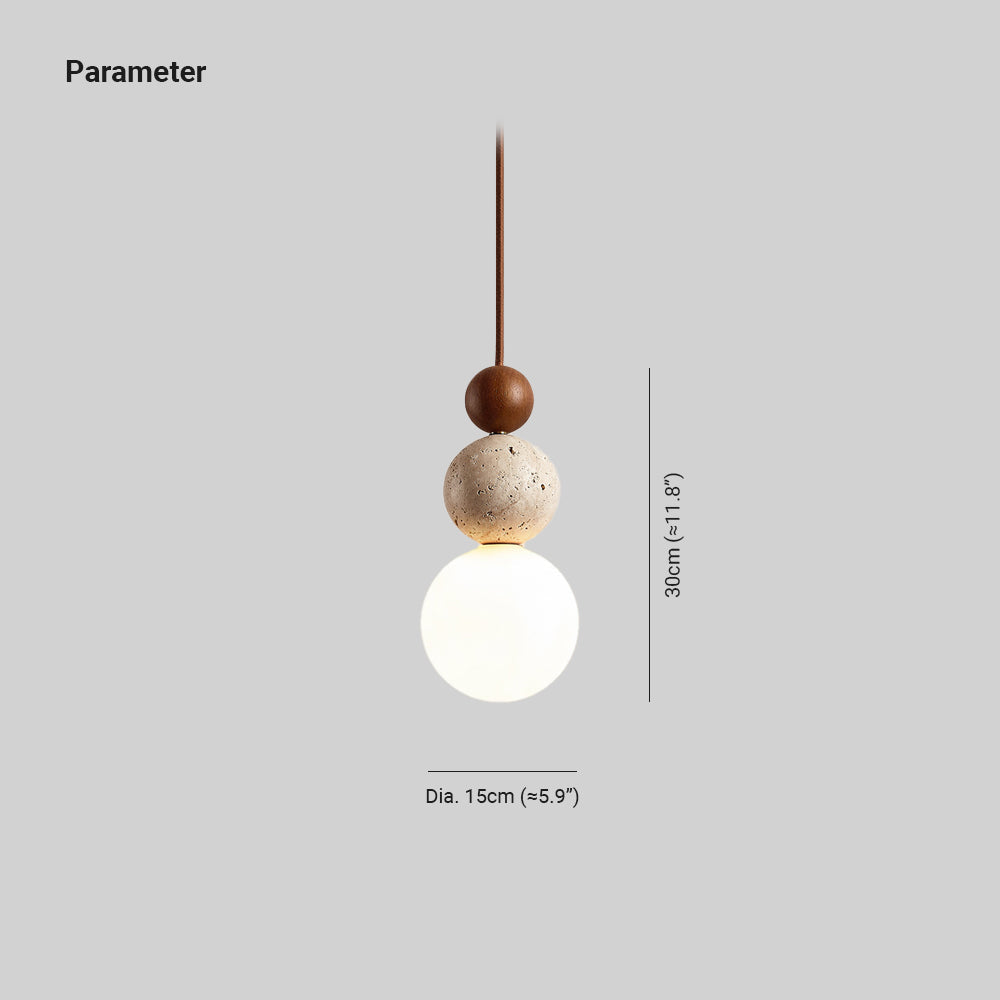 Ball Travertine Pendant Lamp | Fioriscas