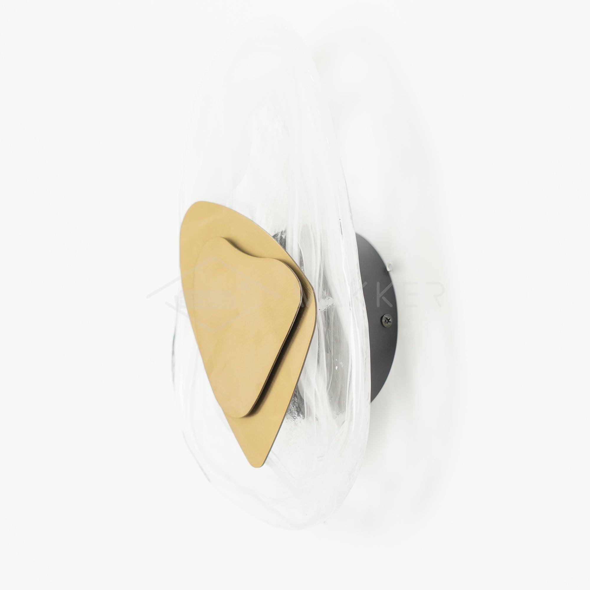 Beatrice Artistic Black Glass Wall Lamp | Fioriscas