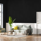 Papel tapiz negro autoadhesivo con aspecto de madera para renovaciones interiores modernas - Fioriscas