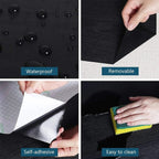 Papel tapiz negro autoadhesivo con aspecto de madera para renovaciones interiores modernas - Fioriscas