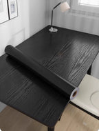 Papel tapiz negro autoadhesivo con aspecto de madera para renovaciones interiores modernas - Fioriscas