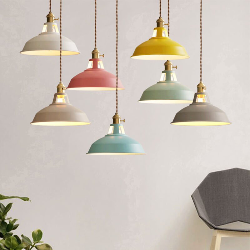 Retro Steel Barn Pendant Light for Dining Areas & Loft Interiors - Fioriscas
