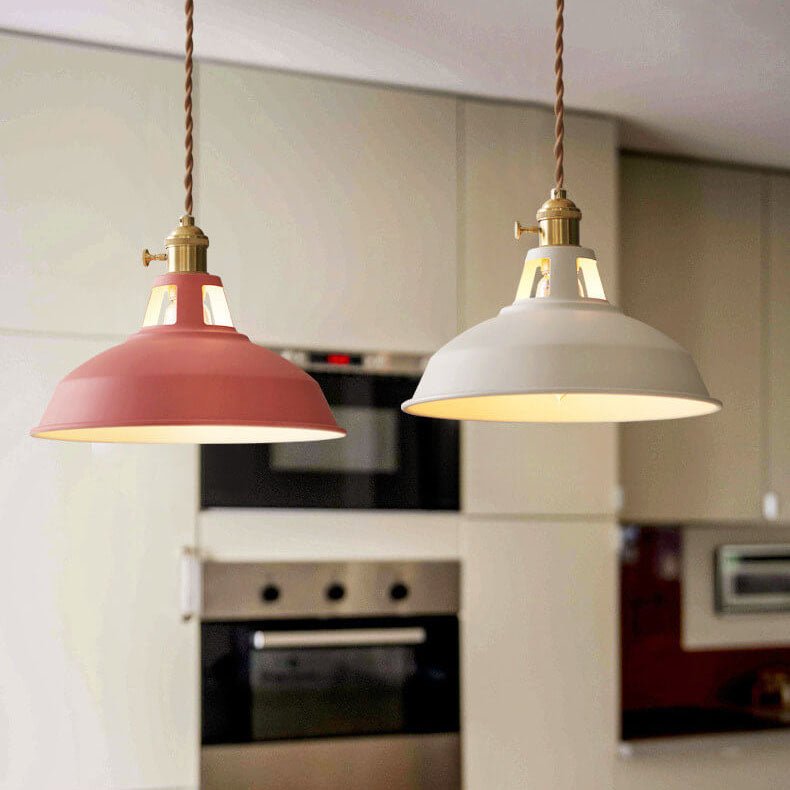Retro Steel Barn Pendant Light for Dining Areas & Loft Interiors - Fioriscas