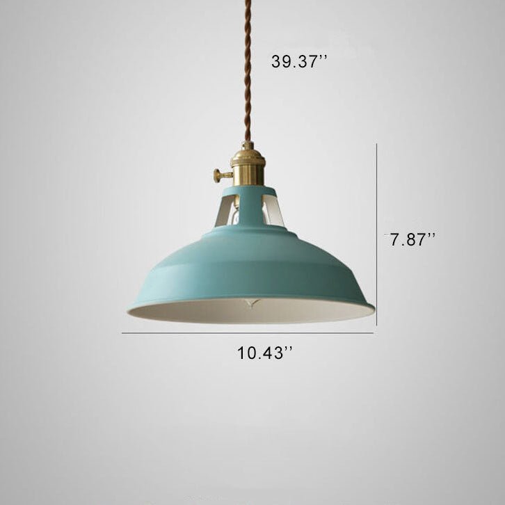 Retro Steel Barn Pendant Light for Dining Areas & Loft Interiors - Fioriscas