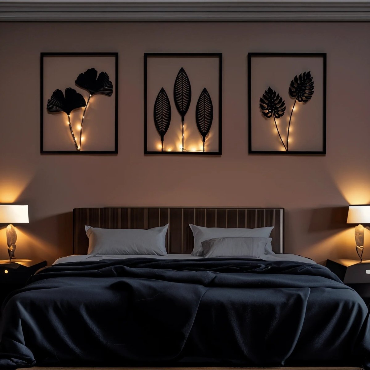 Color-changing LED frame lamp set for atmospheric interior decoration - Fioriscas