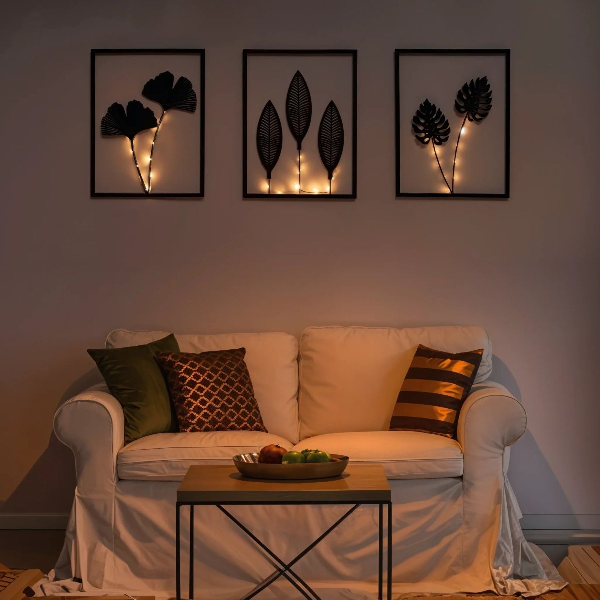 Color-changing LED frame lamp set for atmospheric interior decoration - Fioriscas