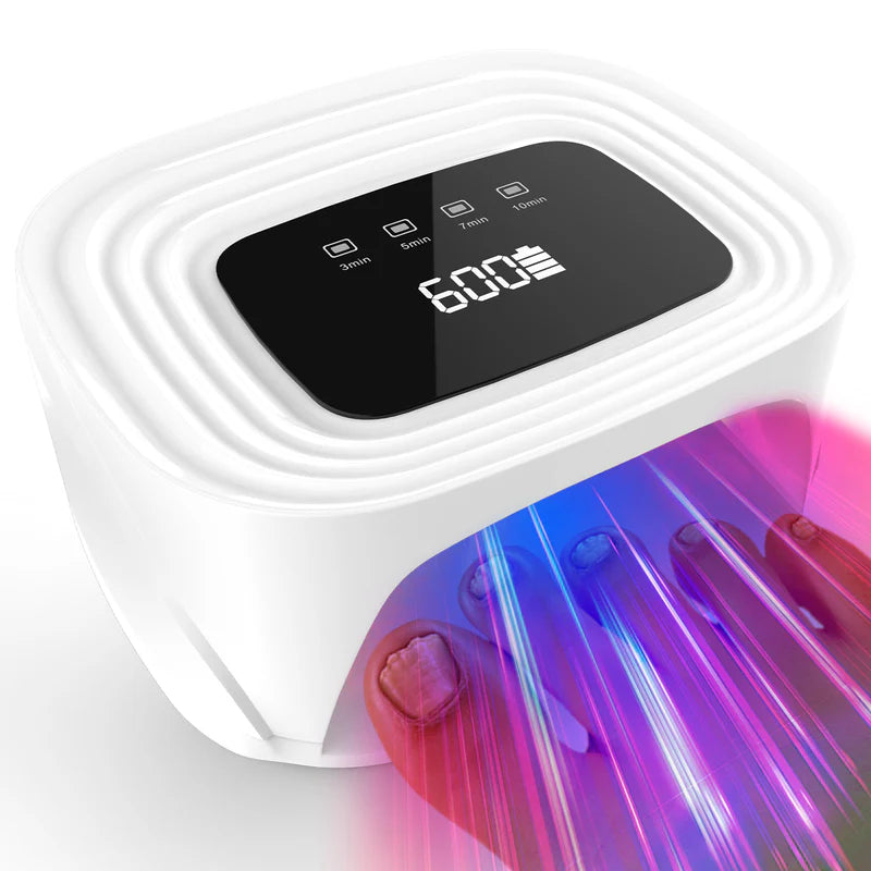 Dispositivo de luz para el cuidado de uñas con clip, doble haz de 905 nm y 470 nm, recargable