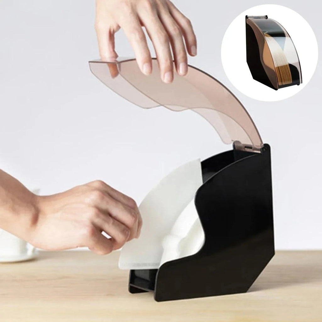 Moderne kaffefilterholder for pour-over med akrylhette - Fioriscas