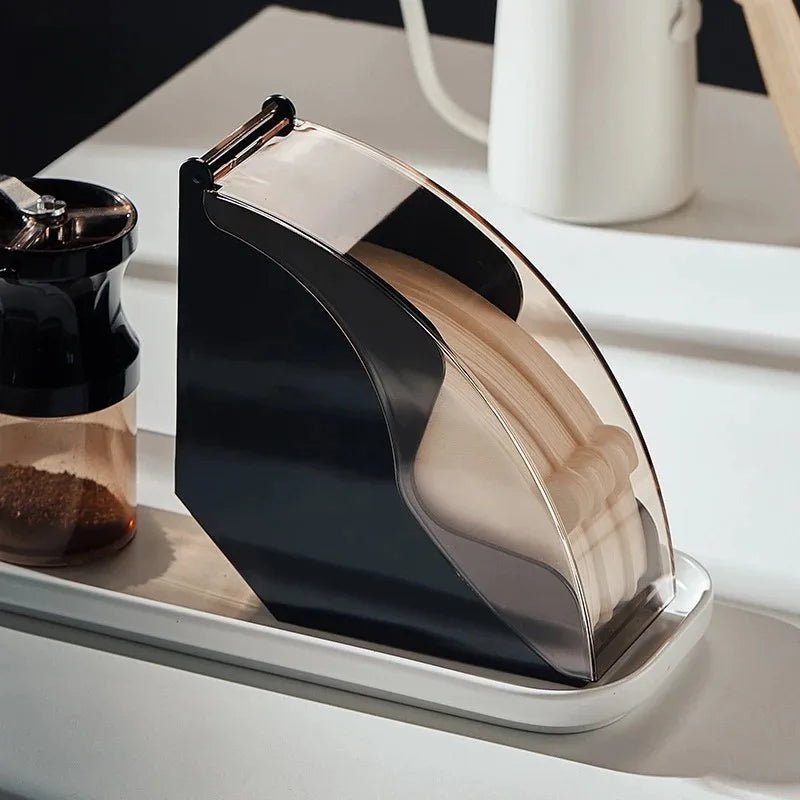 Moderne kaffefilterholder for pour-over med akrylhette - Fioriscas