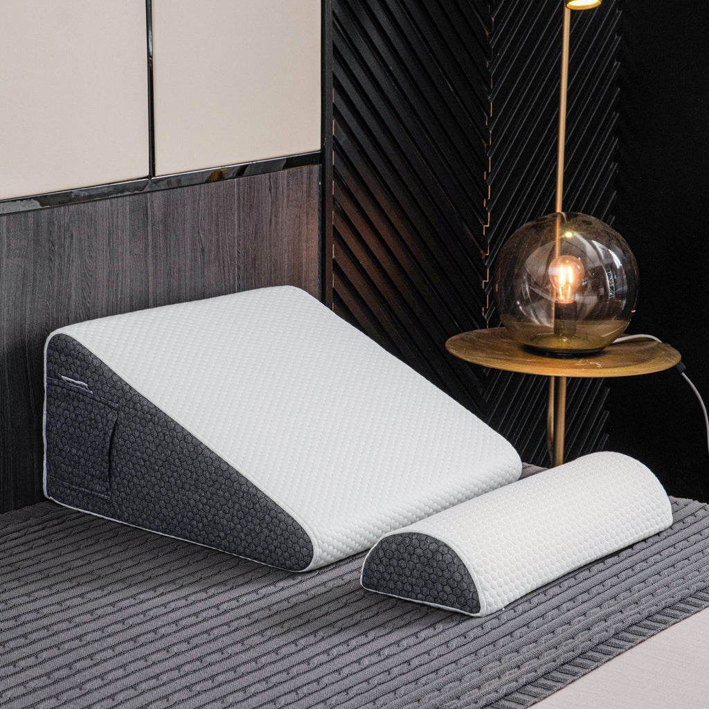 Klínový polštář pro zmírnění chrápání a zlepšení spánku s AeroSleep