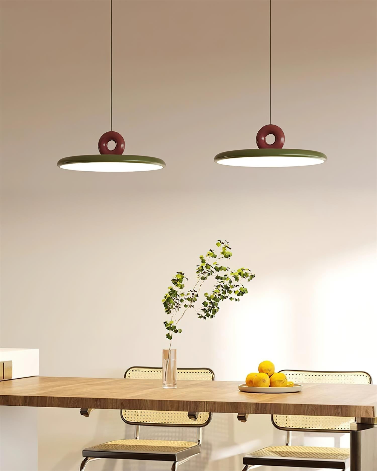 Pendant Lamp Disc with Loop Detail Ambient Minimalist | Fioriscas